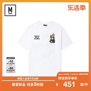 MUSIUM DIV.男女同款艺术抽象油画人物图案短袖T恤00384XM