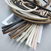 软pu布腰带(布腰带)绳子，腰绳包芯5mm粗皮绳，黑色驼色棕色皮布绳配辅料