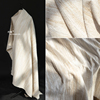 米白色棉麻混纺布料压褶肌理提花抗皱挺阔西装外套服装设计师面料