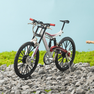 仿真1 8避震山地自行车模型合金可拼装diy益智单车玩具摆件有视频