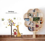 创意大树造型书柜树形，书架图书馆展示柜实木收纳架，橱窗软装道具