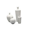 创意陶瓷花瓶摆件样板房客厅玄关插花软装家具装饰花瓶摆设白色(