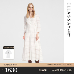 ellassay歌力思24春夏，法式气质留洋，千金连衣裙小白裙约会女