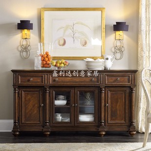 鑫利达高端定制家具美式欧式新古典(新古典)实木餐边柜玄关柜电视柜