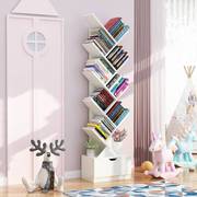 简易树形书架多层置物架落地实木家用儿童网红小书柜多层客厅靠墙