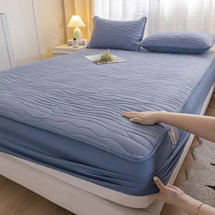a类针织棉大豆夹棉防水床，笠席梦思床垫，保护套软垫春秋季床褥垫被