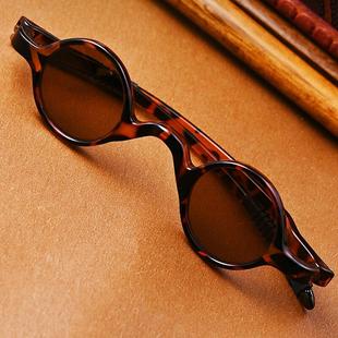 复古天然水晶眼镜石头镜全框圆形板材架清凉养目舒适太阳镜墨镜
