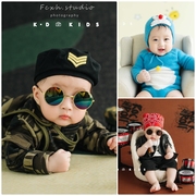 儿童摄影服装婴儿百天宝宝拍照正版国庆主题道具影楼艺术照照相服