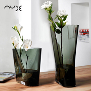 土耳其NUDE努德进口欧式客厅花瓶摆件透明玻璃花插简约家居装饰品