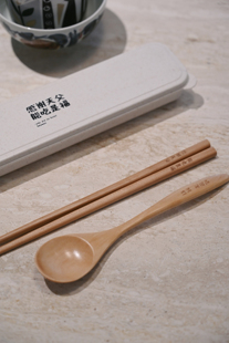 heymen黑门吃饱饱天然实木，日系筷子勺子，组合便携环保餐具套装