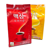 东西麦可馨原味麦馨纯咖啡粉袋500g摩卡韩国进口速溶无糖黄黑