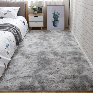地毯卧室满铺房间床边长方形，长毛绒床前地垫北欧客厅，沙发茶几地毯