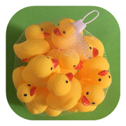 宝宝洗澡戏水玩具捏捏叫小鸭子，港版大黄鸭婴儿沐浴发声小动物套装