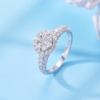 fft18k群镶满钻戒指，克拉效果钻石，戒指女戒璀璨求婚结婚定制