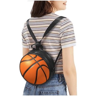 PU女士圆包3D足球篮球可斜跨可双肩创意时钟印花PU包礼物外贸跨境