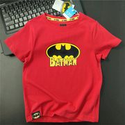 柜货中大童纯棉短袖T恤男儿童蝙蝠侠夏季薄款卡通动漫上衣120-160