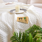 夏季竹浆纤维毛巾被纯棉双人单人冰丝毯婴儿童空调毯盖毯凉感薄被
