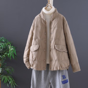 反季棉衣女款2023年小个子韩版轻薄短款棉服冬季保暖外套