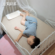 适用于拼接儿童床笠水洗棉a类，全棉婴幼儿床上用品单件床单可定制