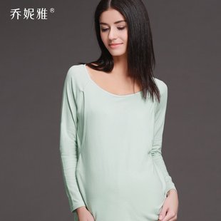 乔妮雅哺乳月子服纯棉针织圆领侧开口孕妇保暖贴身赔钱降价