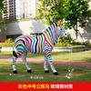 园林景观雕塑大型仿真斑马，摆件玻璃钢动物，公园景区幼儿园户外装饰
