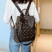 双肩包女2023年潮韩版百搭大容量书包背包旅行包时尚潮流大包