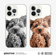 棕色泰迪犬宠物狗手机壳适用iphone15苹果14pro个性黑灰设计软壳13promax华为小米三星一加vivoppo型号保护套