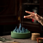 大号千里江山新中式陶瓷蚊，香炉家用室内创意，盘香檀香盒驱蚊线香插