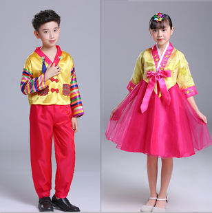 男童韩服影楼拍照写真礼服幼儿朝鲜族表演出服成人少数民族舞蹈服