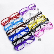 韩版眼镜架批男女无眼镜框方框复古潮平光镜片眼镜非主流时尚