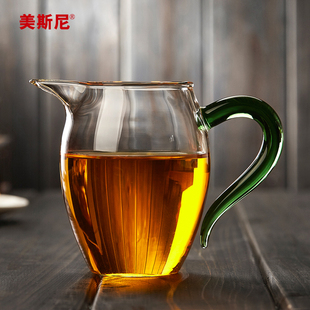 公道杯玻璃加厚耐热分，茶器高档过滤泡茶茶杯日式茶具茶海公杯茶漏