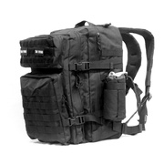 45l战术双肩背包，大容量户外野营徒步登山旅行背包水壶袋