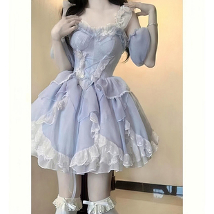 法式奶甜洛丽塔lolita裙子，在逃公主裙成人，生日小礼服裙