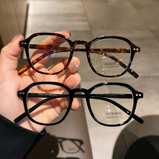 豹纹框近视眼镜女潮流网上可配高度数镜片框架散光防蓝光素颜女款
