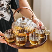 日式家用耐高温花茶壶，套装下午茶茶具茶杯，花草水果茶壶玻璃泡茶壶