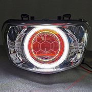 巧格i125大灯总成改装氙气灯LED双光透镜天使恶魔眼鱼眼灯透镜