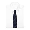 男士藏蓝条纹领带商务高档正装休闲职业西装手打深蓝色斜纹领带