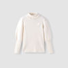 安奈儿商场同款2022冬季女童，高翻领(高翻领)针织衫套头白色毛衣ag244622