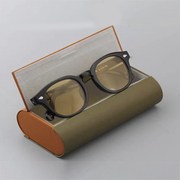 多格眼镜盒pu皮复古手工，眼睛盒近视眼镜收纳盒，多付便携太阳墨镜盒