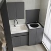 蜂窝铝阳台洗衣机柜组合伴侣，池槽一体上翻盖波轮，洗手洗脸盆带搓板
