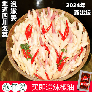 2024新泡仔姜嫩姜四川泡菜传统农家，正宗自制酸脆下饭咸菜腌菜500g
