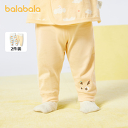 巴拉巴拉婴儿保暖裤男童秋裤，女宝宝打底裤2024年两件装可开档