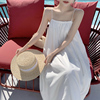 三亚旅游衣服超仙白色吊带长裙海边度假沙滩裙宽松显瘦拍照连衣裙