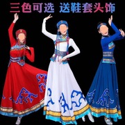 2019年蒙古演出服少数民族蒙古族服装女内蒙鸿雁成人表演服装