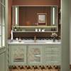 台盆卫生间浴室柜法式一体岩板组合洗手台橡木洗脸盆洗漱陶瓷卫浴