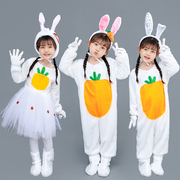 儿童小兔子演出服大灰狼，小白兔动物表演服装幼儿，兔子演出舞蹈纱裙