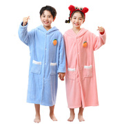 绣榆枝儿童睡袍加厚保暖洗澡速干中大童家居服 多款式可选