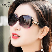 高档科蒂尼塔品牌偏光太阳眼镜女防紫外线圆大小脸显瘦优雅时尚墨