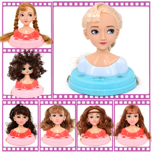可以化妆的芭比娃娃冰雪爱莎公主，半身女孩洋娃娃，礼盒套装儿童玩具