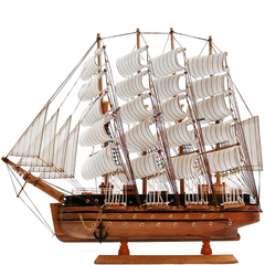风船模型木件一帆帆顺s大号客厅实摆木质摆设木制定制刻字
